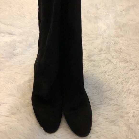 Zara Fringe Suede Boots Black Size 36 - Picture 3 of 7